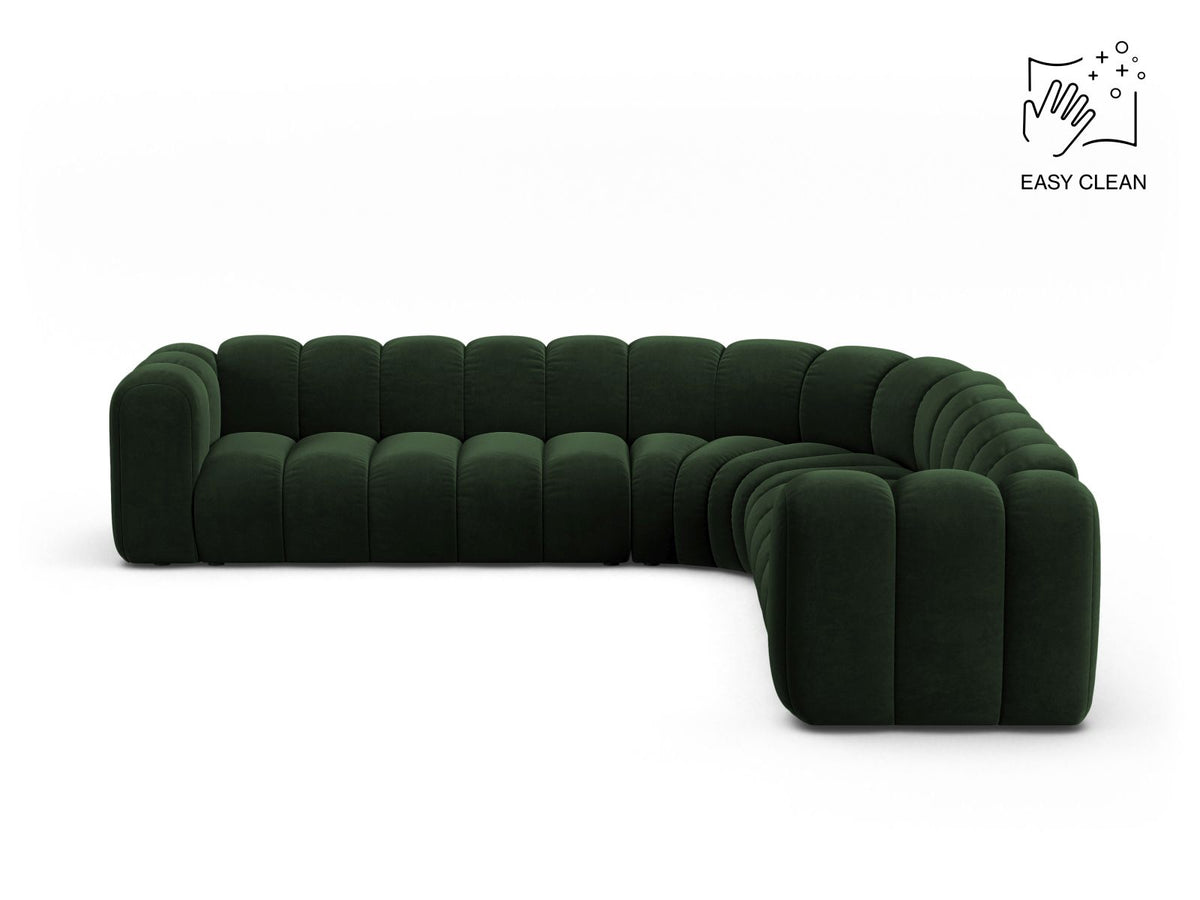 Lupine Symmetrical Modular Corner Sofa, 5 Seats, 309x309 cm — Bottle Green