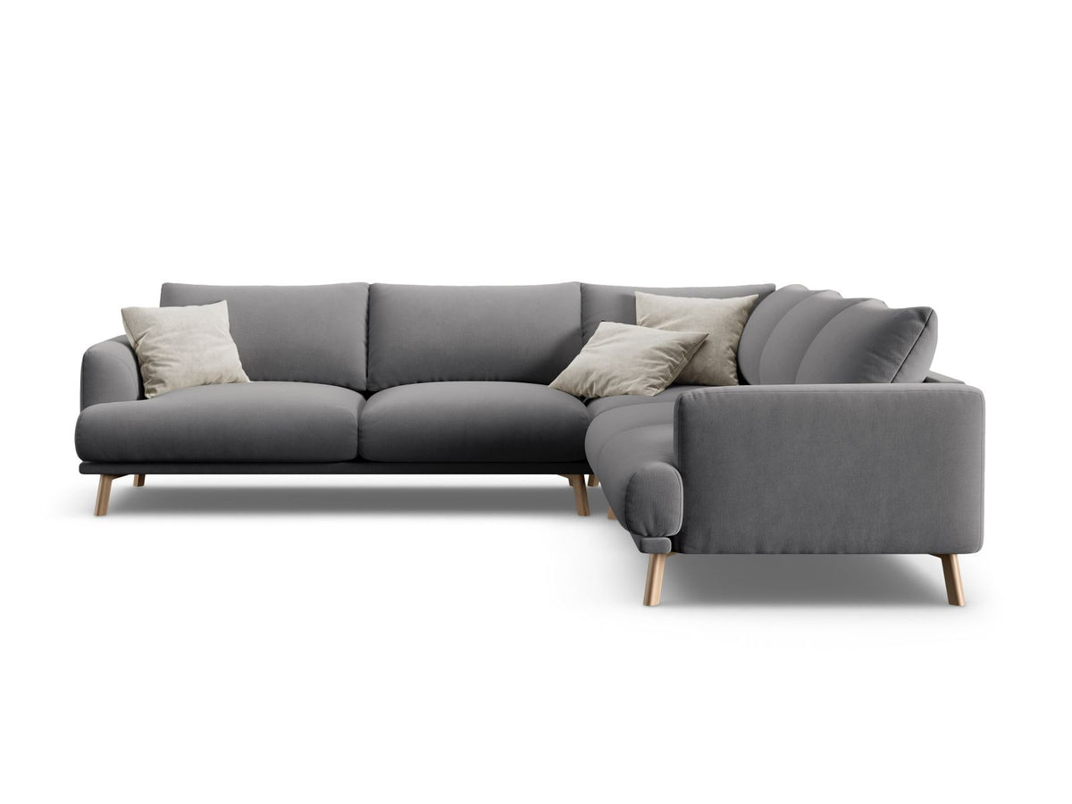 Naomi Symmetrical Corner Sofa, 5 Seats, 280x280 cm — Grey