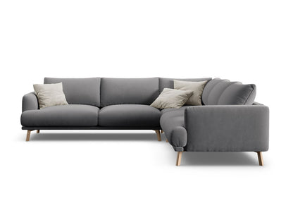 Ecksofa Samt Beige Naomi — Grey