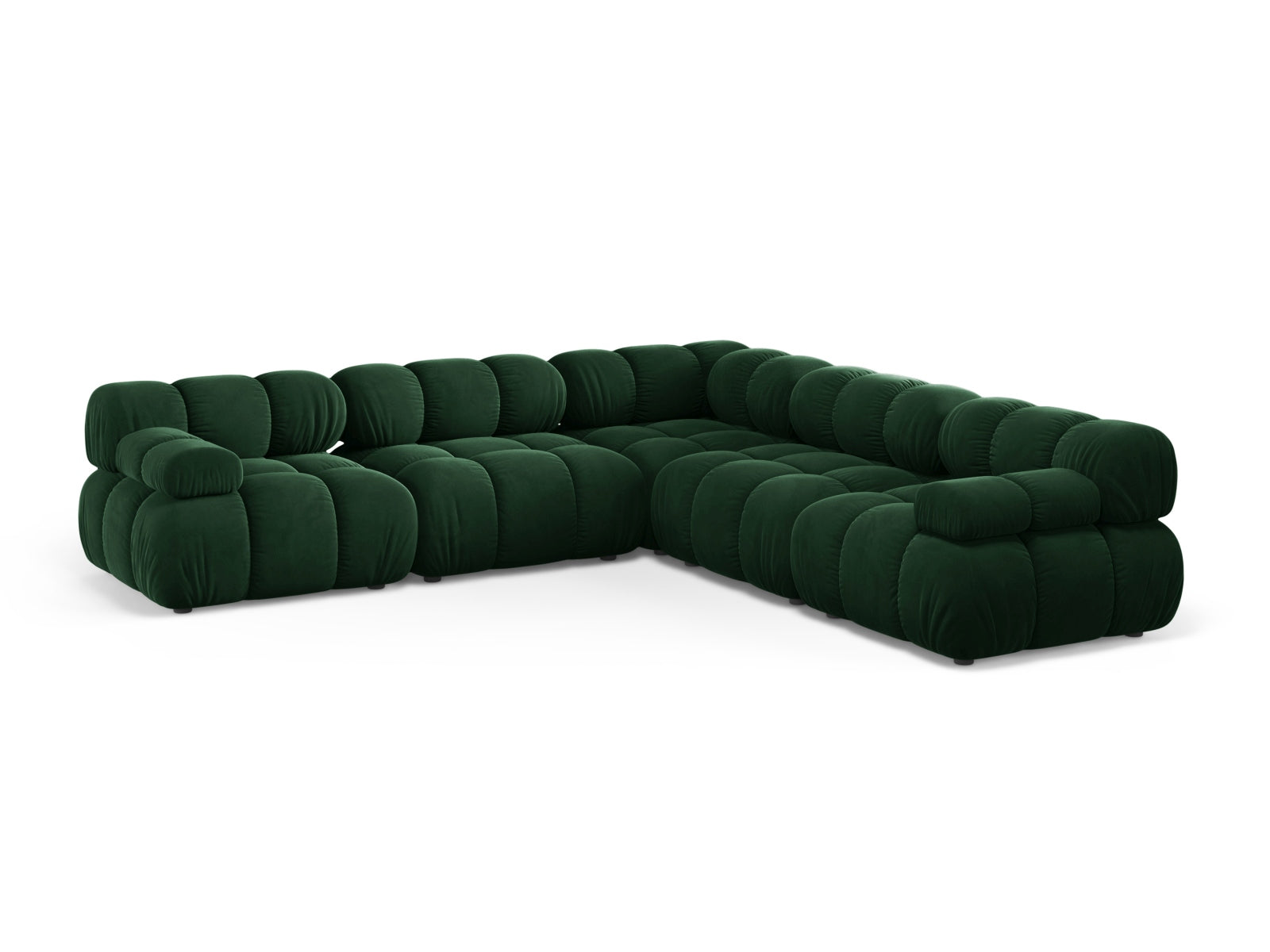 Bellis Symmetrical Corner Sofa, 5 Seats, 282x282 cm — Bottle Green