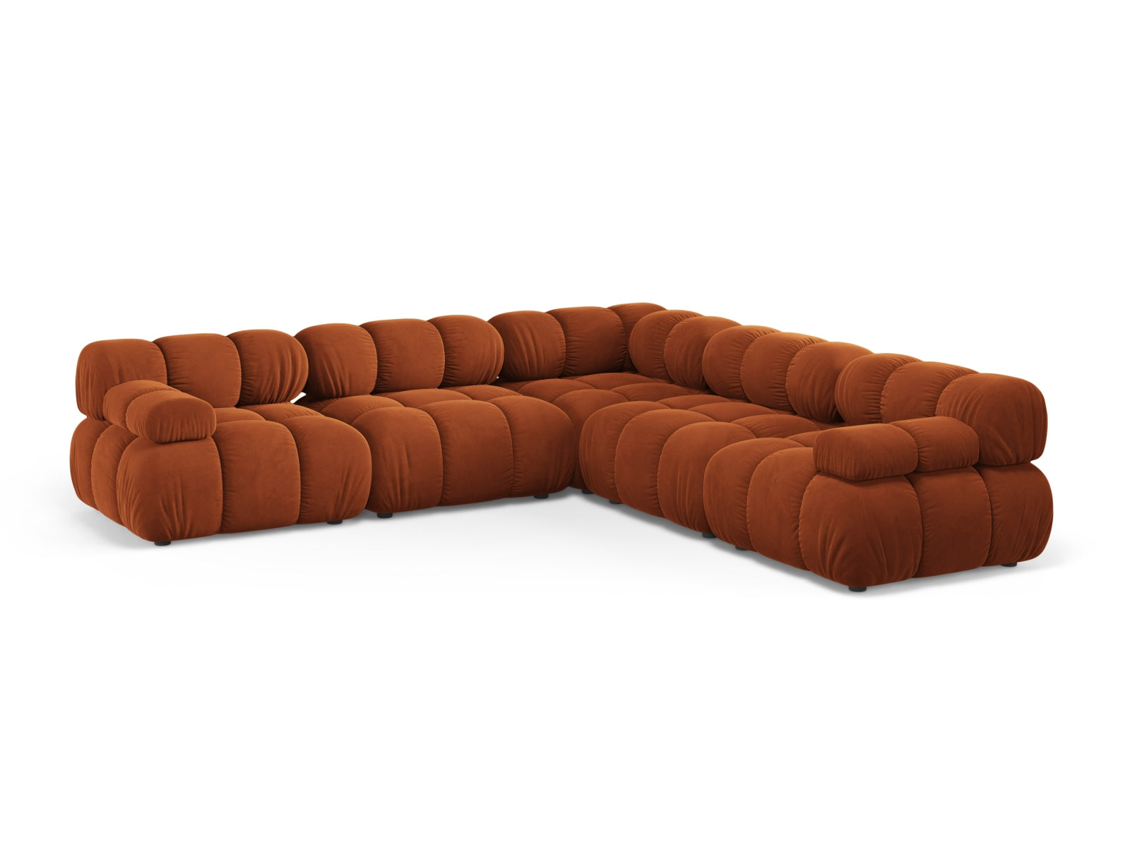 Bellis Symmetrical Corner Sofa, 5 Seats, 282x282 cm — Terracotta