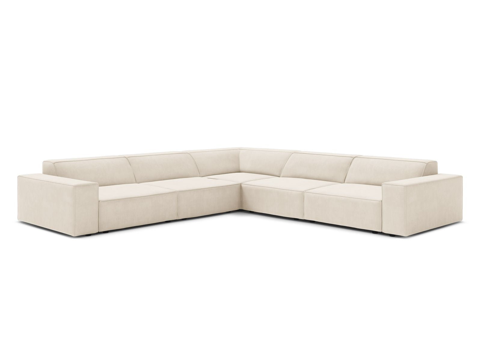 Jodie Symmetrical Corner Sofa, 6 Seats, 283x283 cm — Light Beige