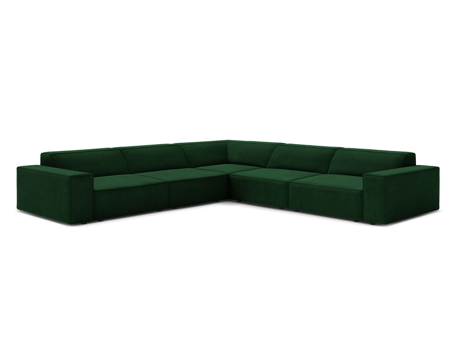 Jodie Symmetrical Corner Sofa, 6 Seats, 283x283 cm — Bottle Green