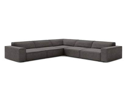 Ecksofa Samt Schwarz Jodie — Light Grey