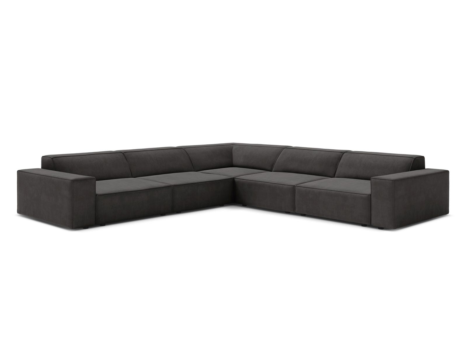 Jodie Symmetrical Corner Sofa, 6 Seats, 283x283 cm — Grey