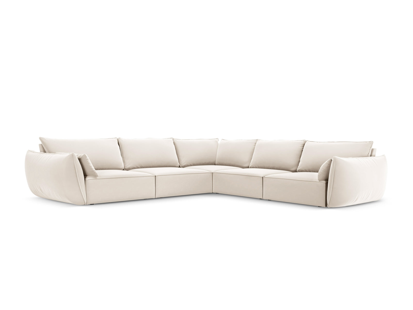 Kaelle Symmetrical Corner Sofa, 7 Seats, 286x286 cm — Light Beige