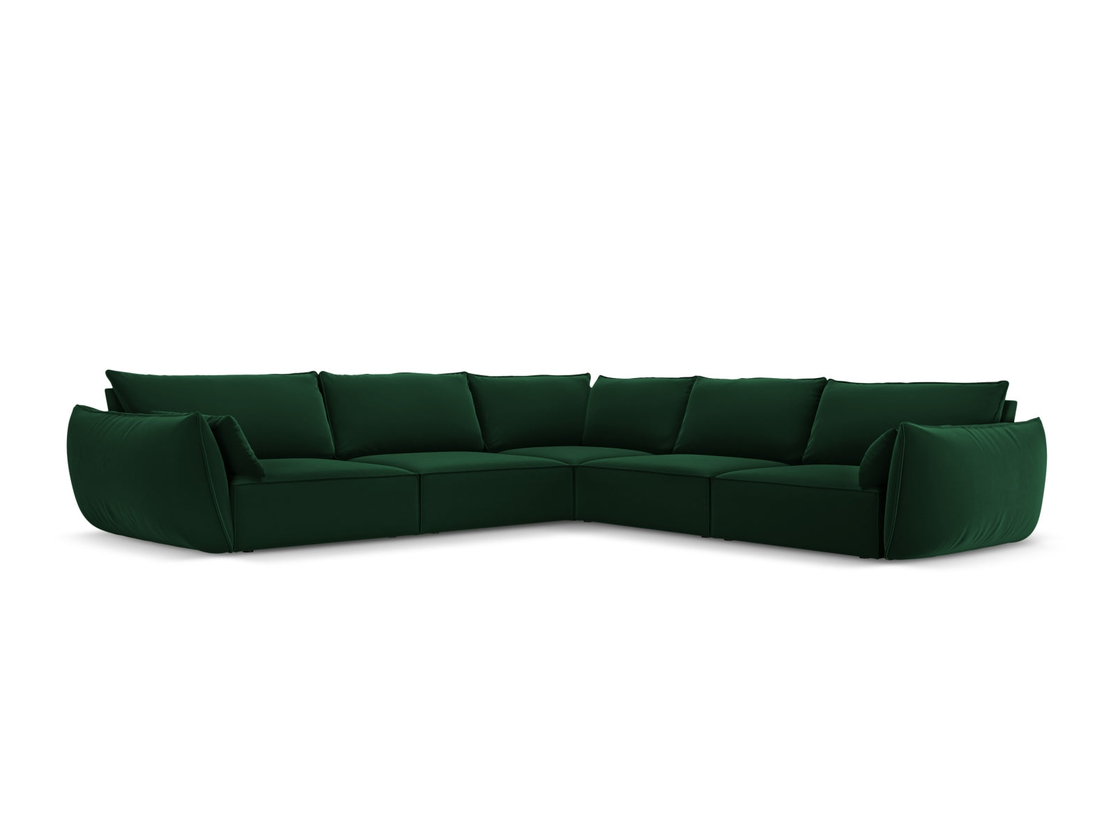 Kaelle Symmetrical Corner Sofa, 7 Seats, 286x286 cm — Bottle Green