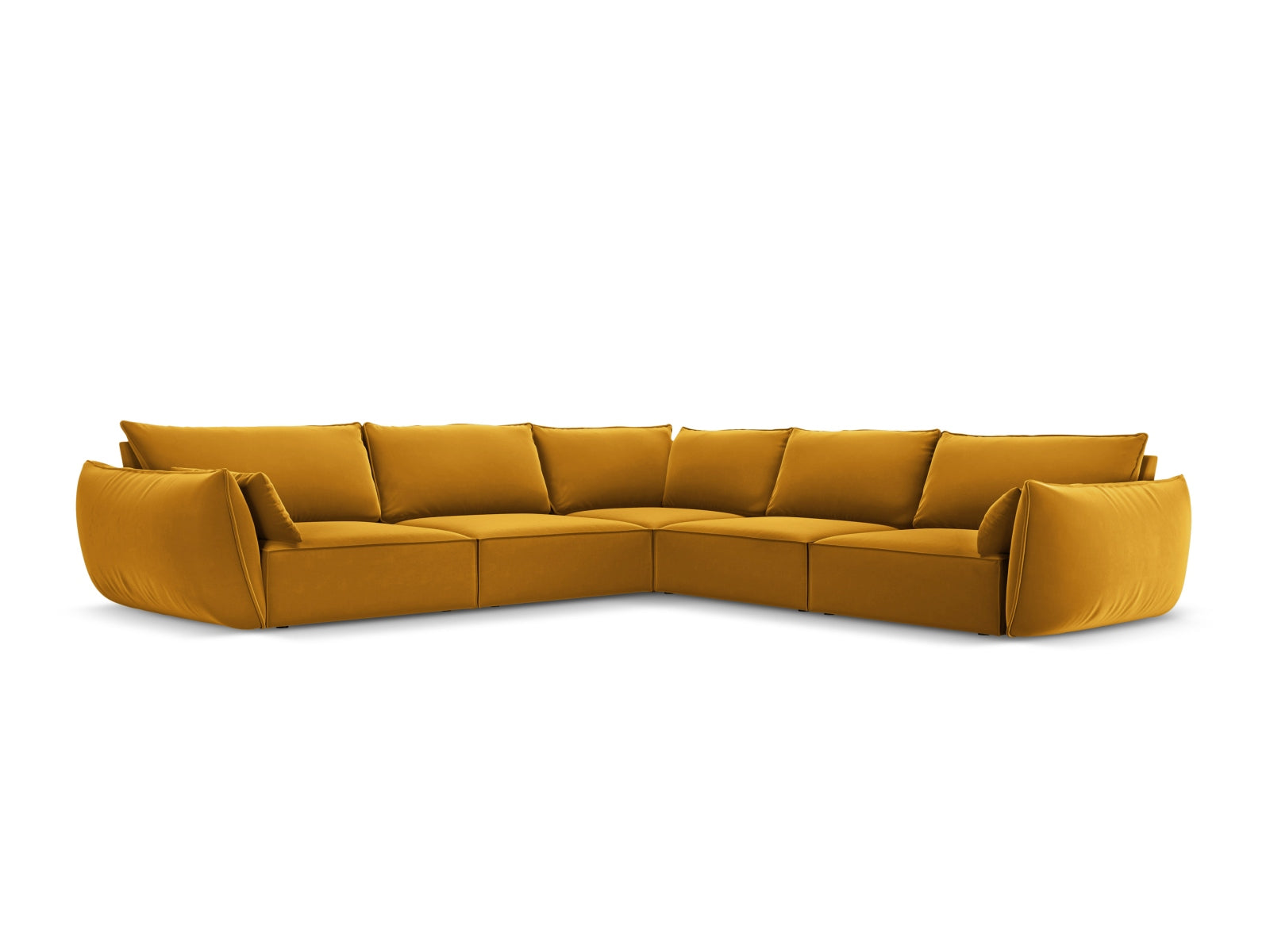 Kaelle Symmetrical Corner Sofa, 7 Seats, 286x286 cm — Yellow