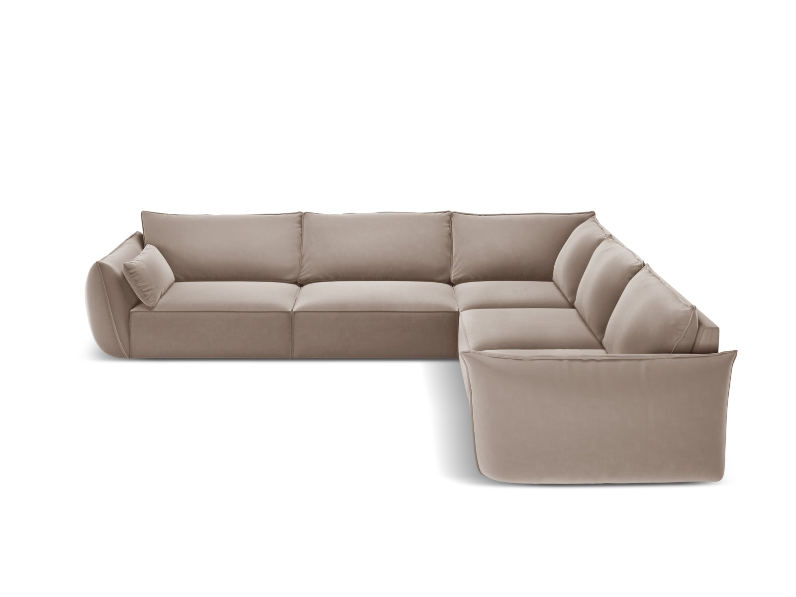 Kaelle Symmetrical Corner Sofa, 7 Seats, 286x286 cm — Cappuccino