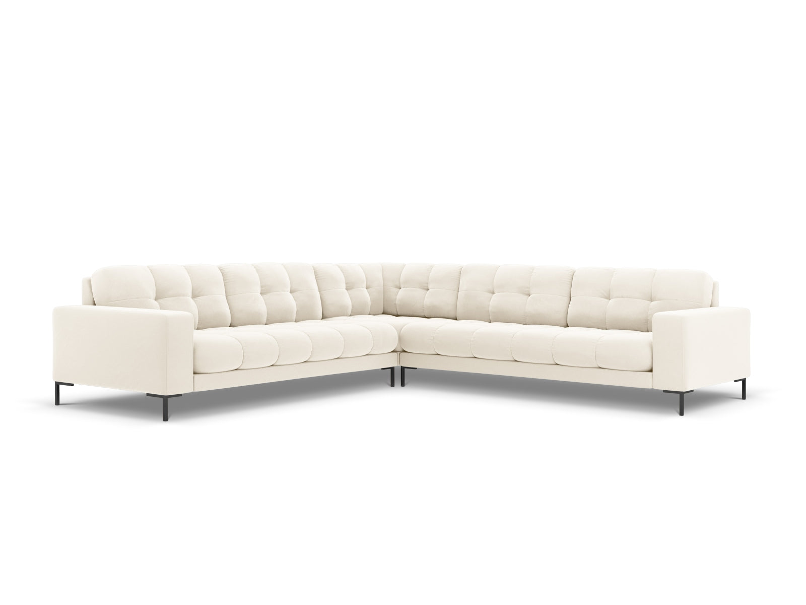Mamaia Symmetrical Corner Sofa, 6 Seats, 256x256 cm — Light Beige