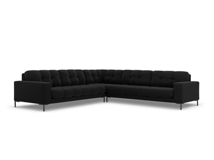 Ecksofa Samt Schwarz Mamaia — Black