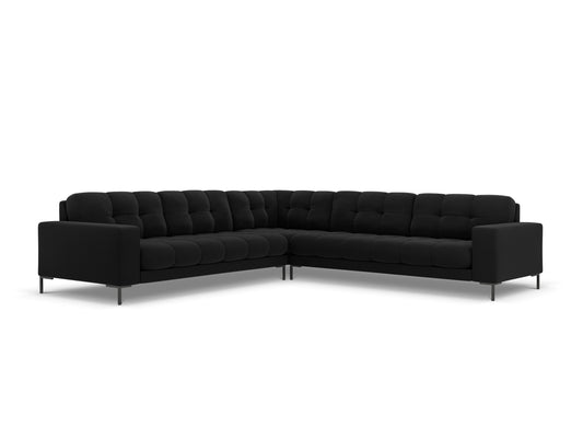 Mamaia Symmetrical Corner Sofa, 6 Seats, 256x256 cm — Black