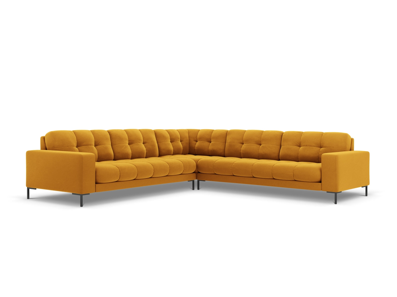 Mamaia Symmetrical Corner Sofa, 6 Seats, 256x256 cm — Yellow