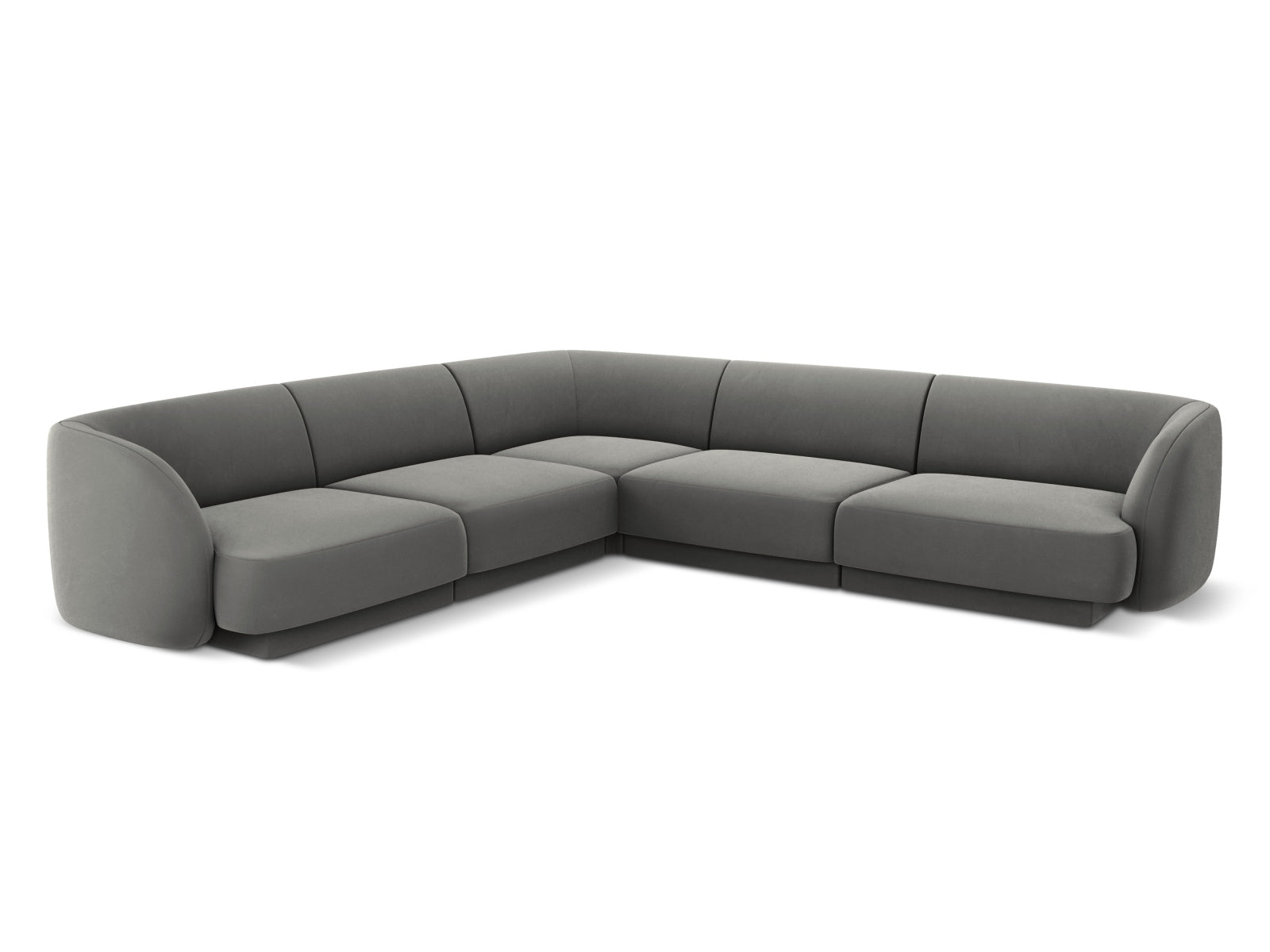 Miley Symmetrical Corner Sofa, 5 Seats, 255x255 cm — Light Grey