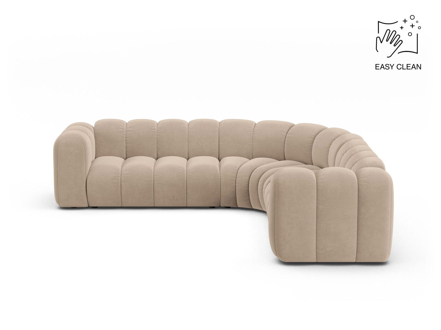 Lupine Symmetrical Modular Corner Sofa, 6 Seats, 280x280 cm — Beige