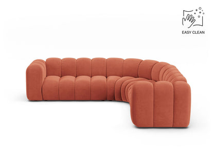 Lupine Symmetrical Modular Corner Sofa, 6 Seats, 280x280 cm — Coral