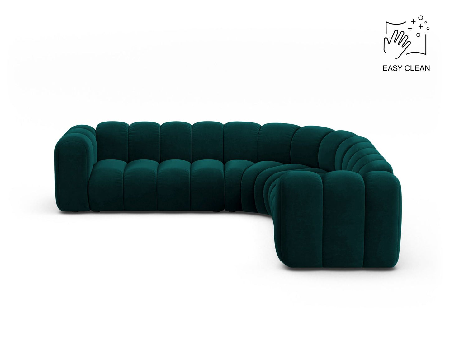Lupine Symmetrical Modular Corner Sofa, 6 Seats, 280x280 cm — Deep Petrol