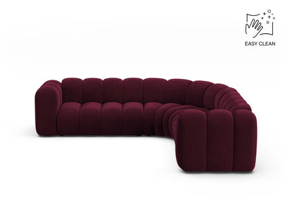 Lupine Symmetrical Modular Corner Sofa, 6 Seats, 280x280 cm — Burgundy