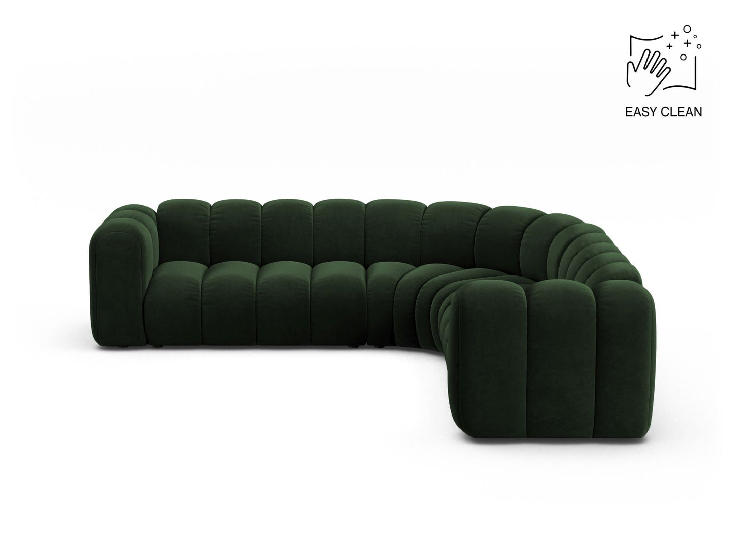 Lupine Symmetrical Modular Corner Sofa, 6 Seats, 280x280 cm — Bottle Green