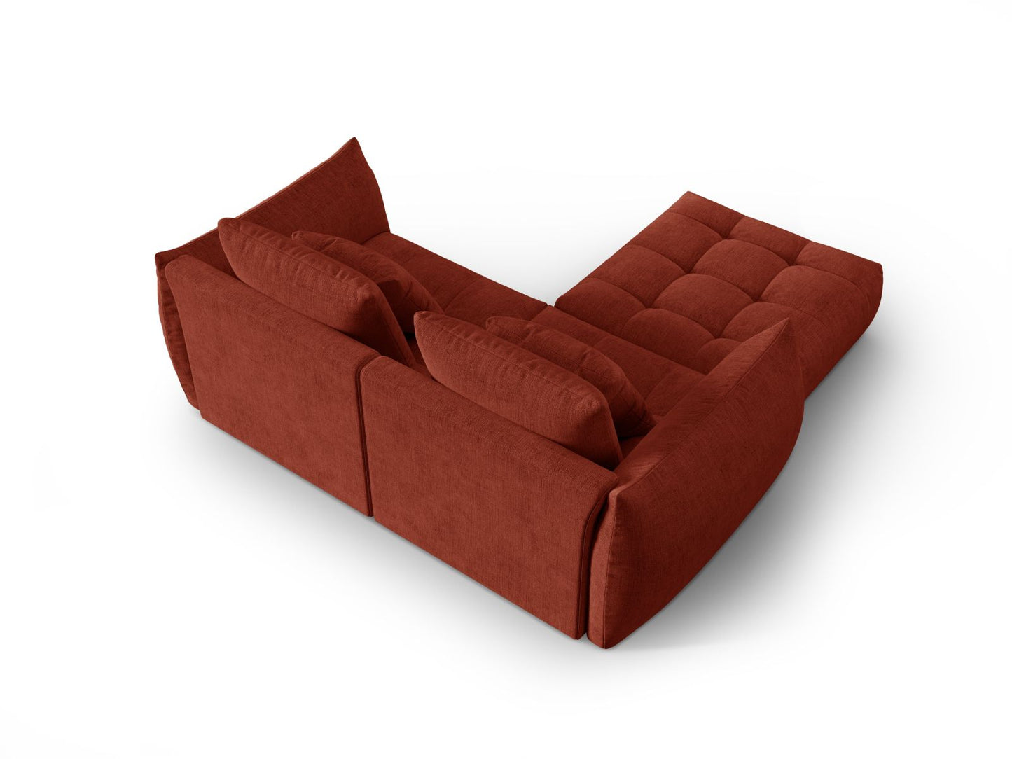 Ecksofa Strukturstoff Auburn Bloom — Detailansicht