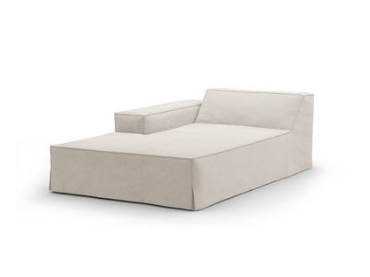 Side view of the Jodie cover on a modular chaise longue