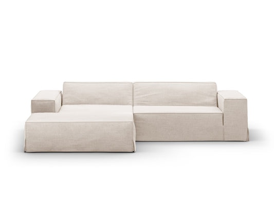 Jodie Cover for corner sofa, 224x162 cm — Beige / Left