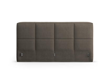 Kopfteil Bouclé Dunkelbeige Darren — Grey Brown