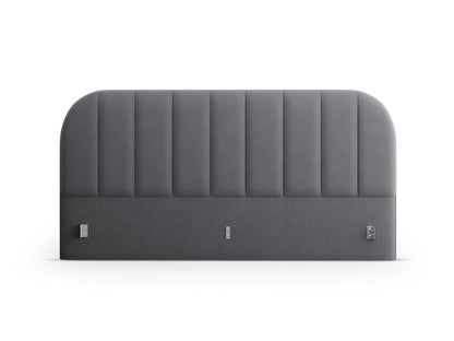 Kopfteil Samt Schwarz Billy — Grey