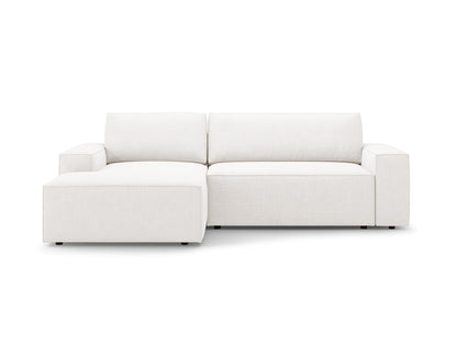 Ecksofa Bouclé Beige Jodie — White