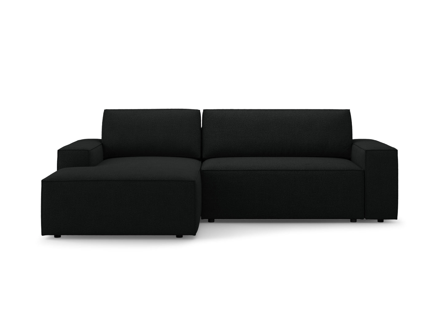 Ecksofa Bouclé Beige Jodie — Black