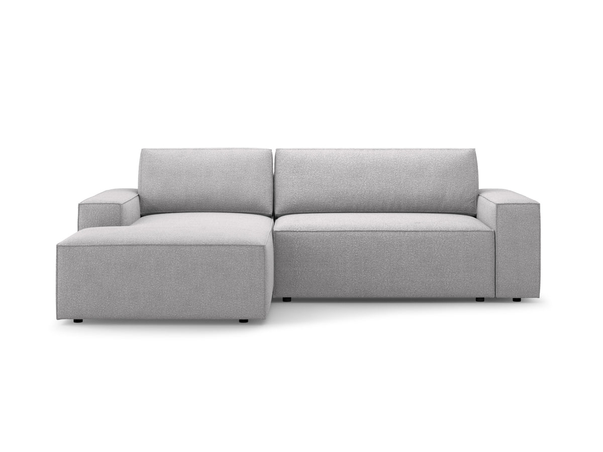 Jodie Corner Sofa With Bed Function And Box, 3 Seats, 246x151 cm — Light Grey / Left