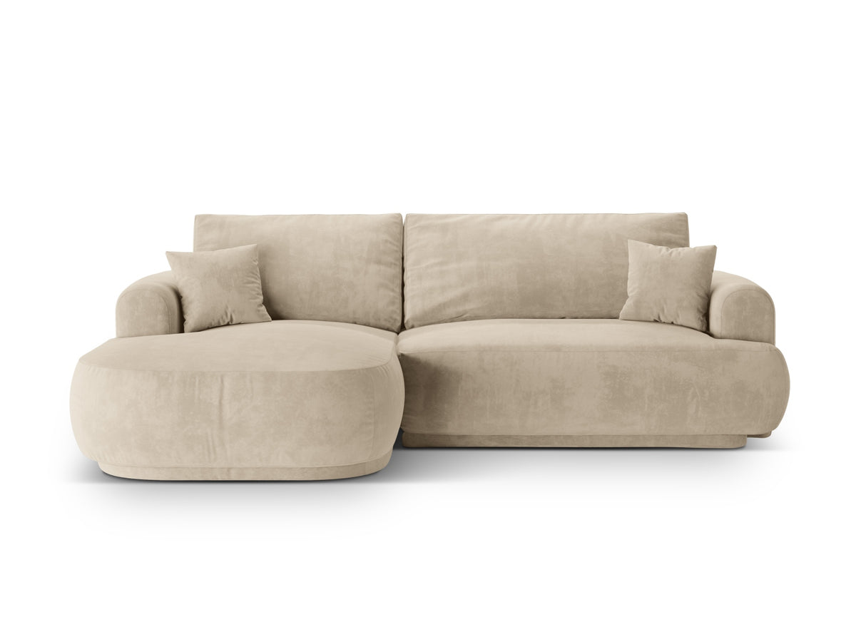 Ella Modular Corner Sofa With Bed Function And Box, 5 Seats, 271x174 cm — Light Beige / Left