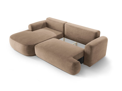 Ecksofa Samt Dunkelbeige Ella — Ansicht 4