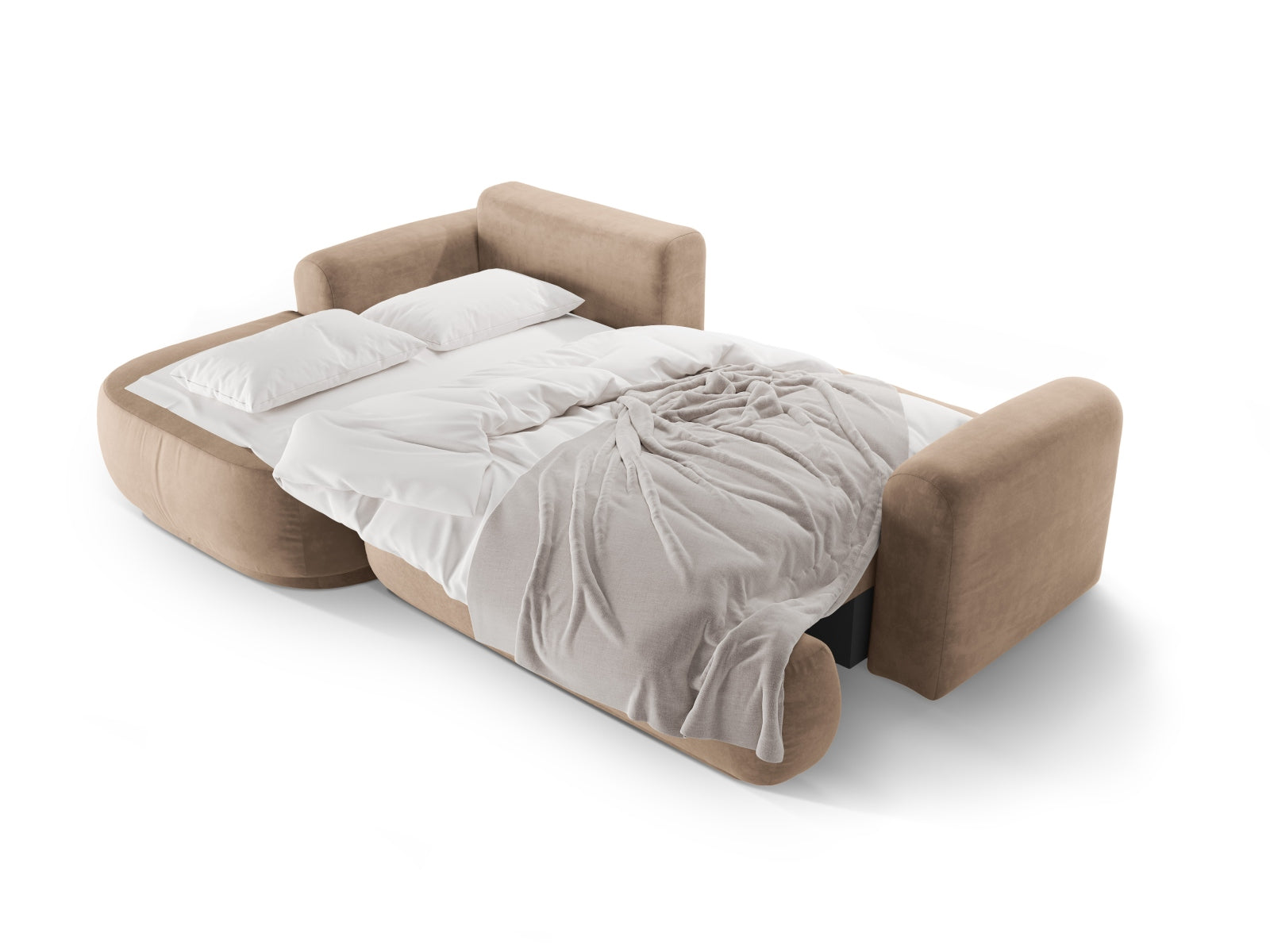 Ecksofa Samt Dunkelbeige Ella — Ansicht 5