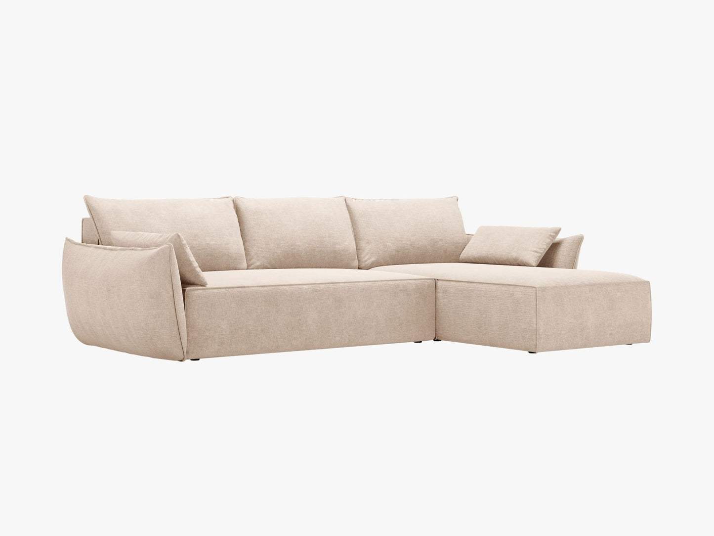 Ecksofa Chenille Beige Kaelle — Ansicht 5