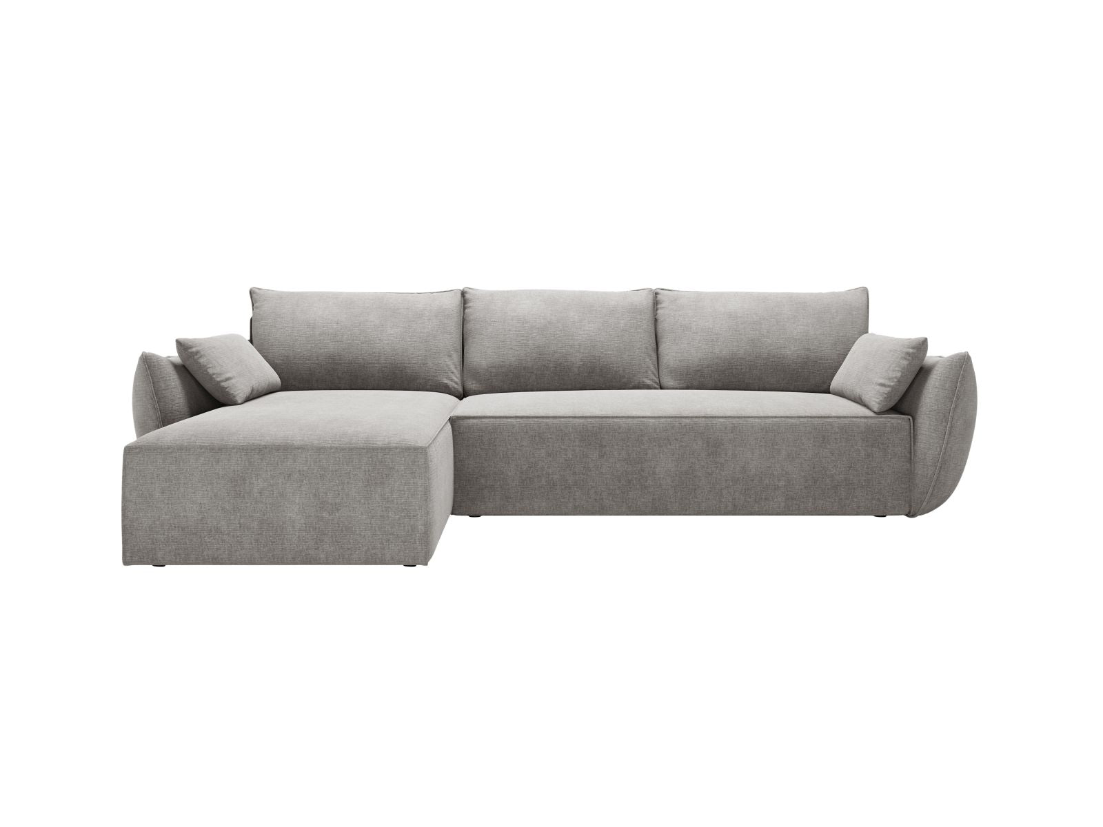 Kaelle Corner Sofa With Bed Function And Box, 4 Seats, 252x165 cm — Light Grey / Left