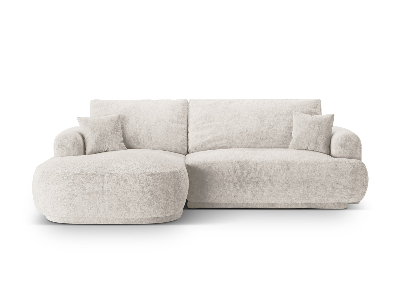 Ecksofa Strukturstoff Beige Ella — Beige