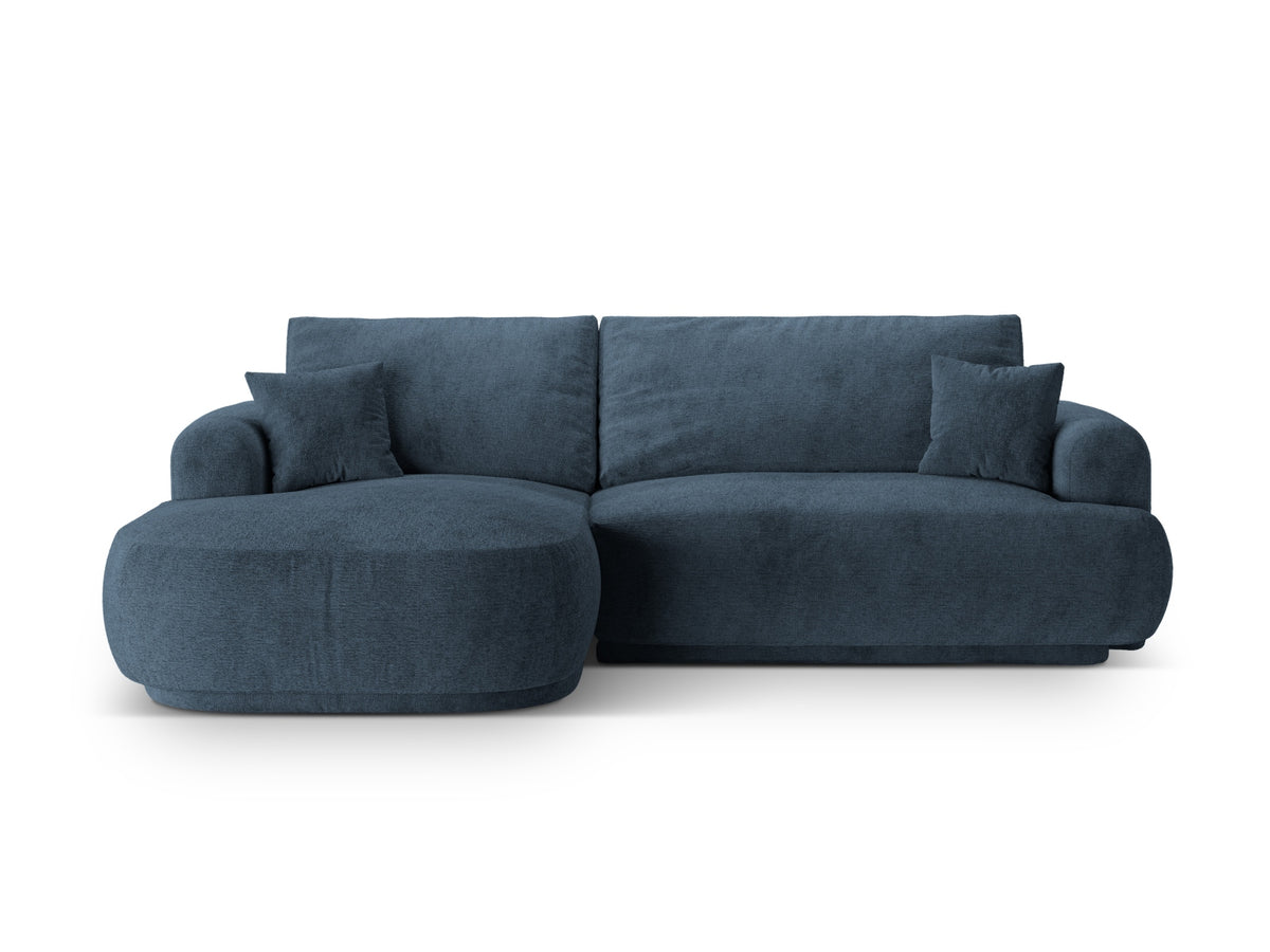Ella Modular Corner Sofa With Bed Function And Box, 5 Seats, 271x174 cm — Dark Blue / Left