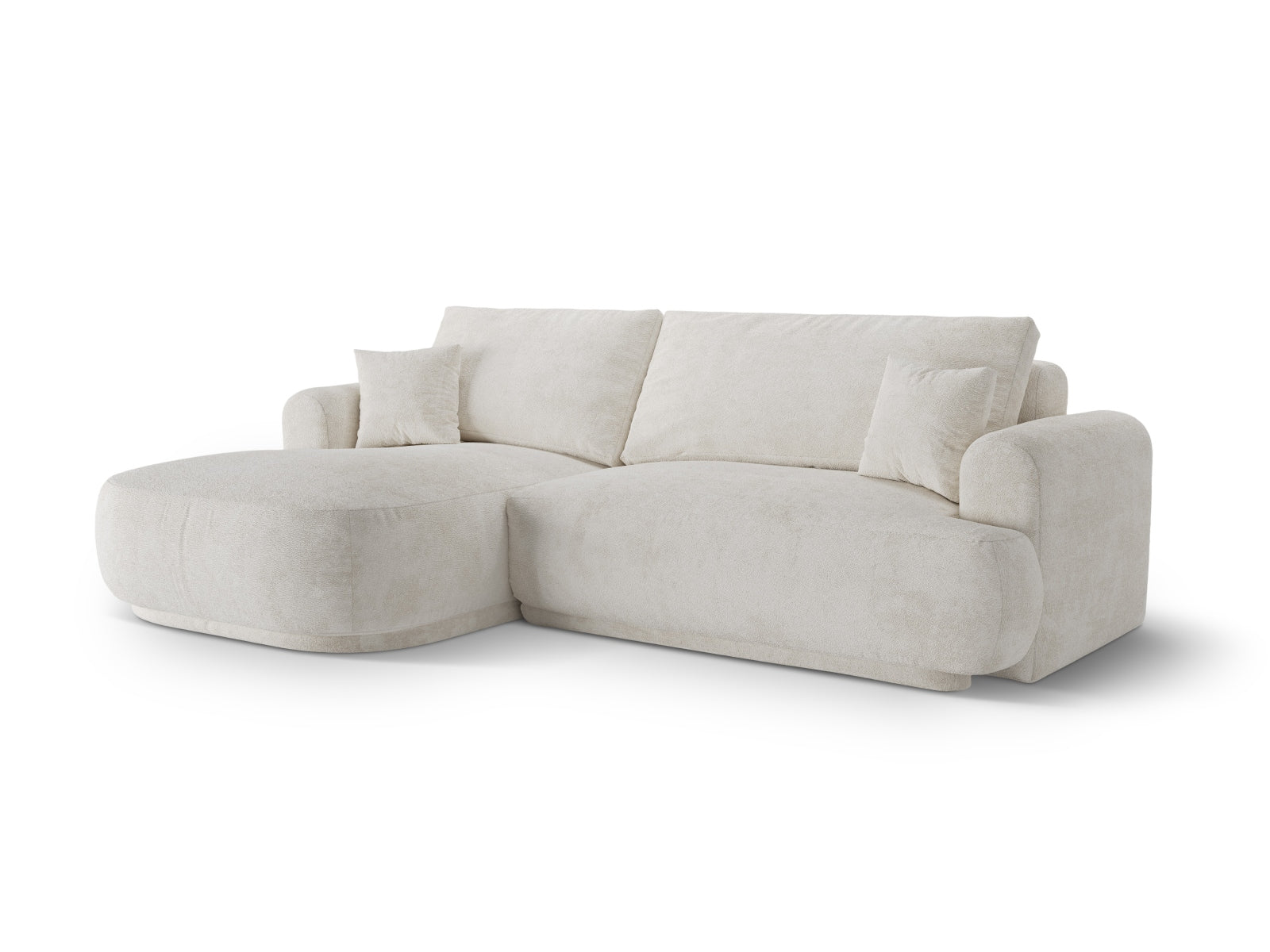 Ecksofa Bouclé Hellbeige Ella — Detailansicht