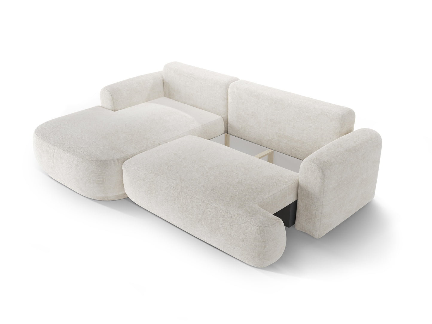 Ecksofa Bouclé Hellbeige Ella — Ansicht 4