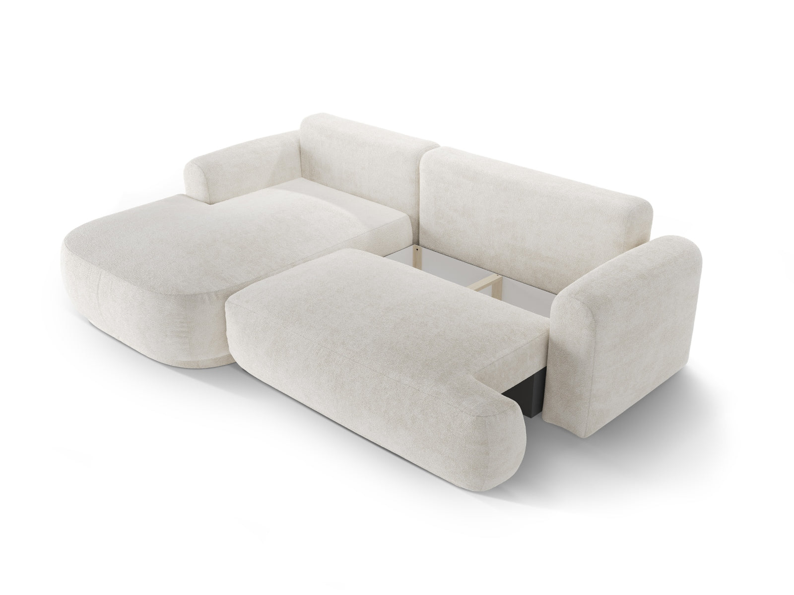 Ecksofa Bouclé Hellbeige Ella — Ansicht 4