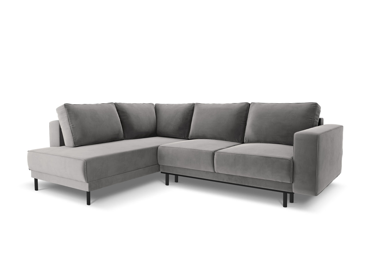 Caro Corner Sofa With Bed Function, 5 Seats, 247x187 cm — Light Grey / Left
