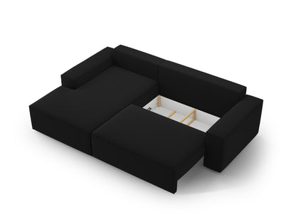 Ecksofa Samt Schwarz Jodie — Maße und Details