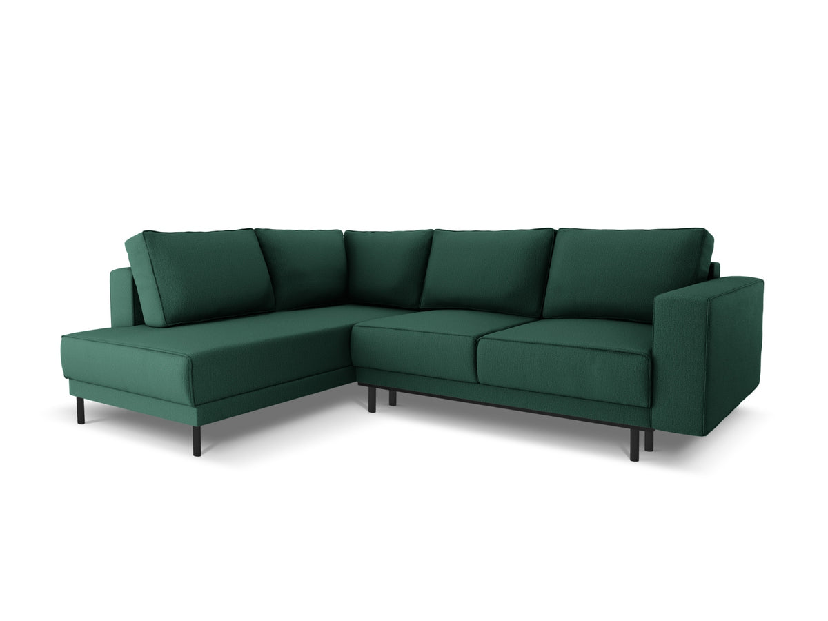 Caro Corner Sofa With Bed Function, 5 Seats, 247x187 cm — Green / Left