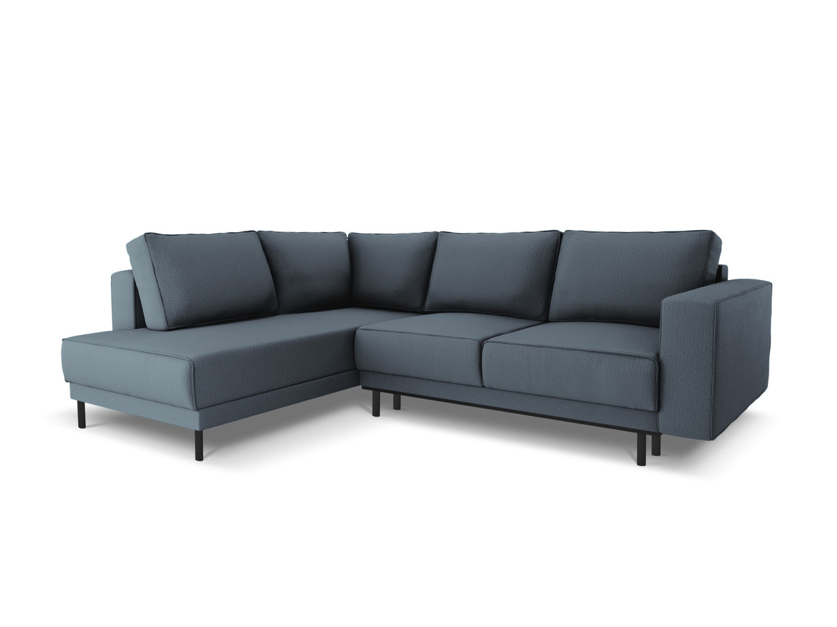 Caro Corner Sofa With Bed Function, 5 Seats, 247x187 cm — Blue / Left