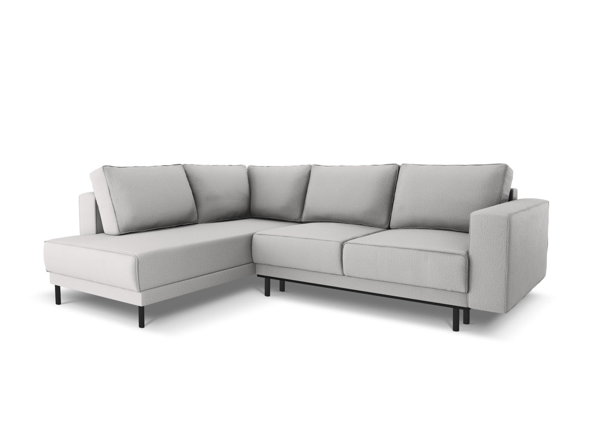 Caro Corner Sofa With Bed Function, 5 Seats, 247x187 cm — Light Grey / Left