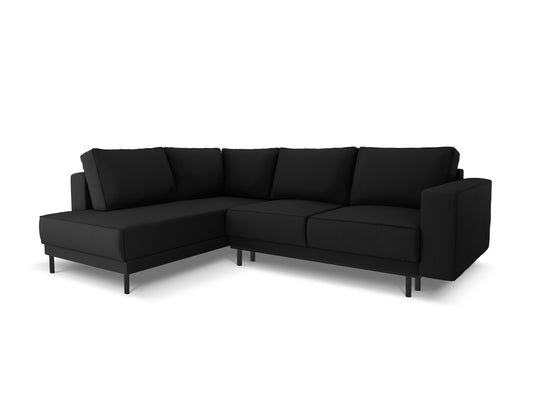 Caro Corner Sofa With Bed Function, 5 Seats, 247x187 cm — Black / Left