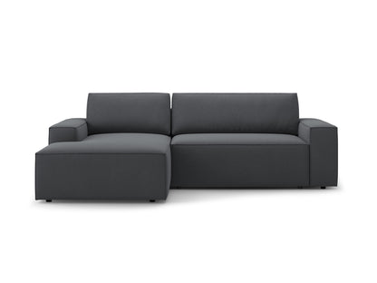 Ecksofa Strukturstoff Schwarz Jodie — Dark Grey