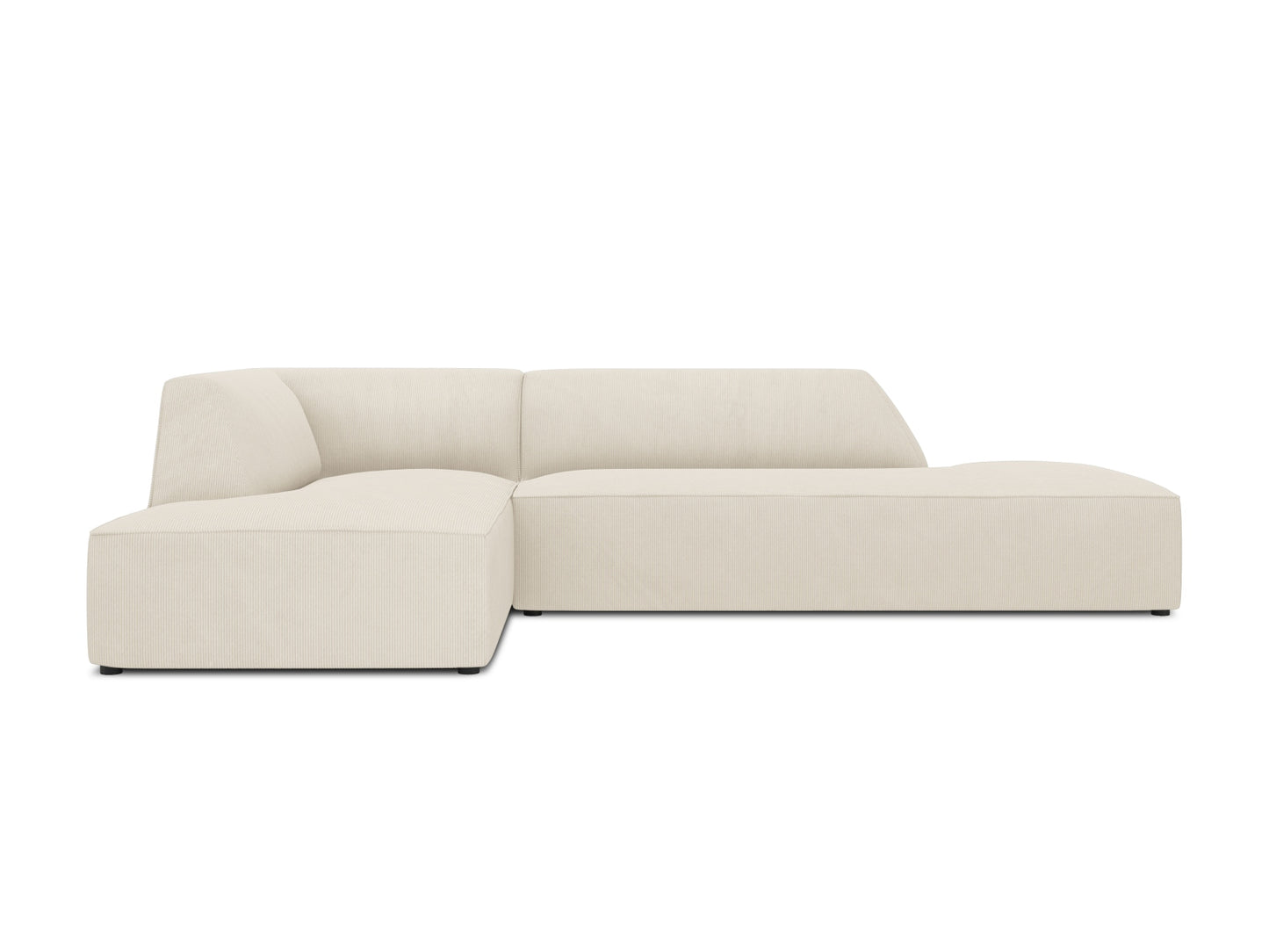Ecksofa Cord Schwarz Ruby — Green