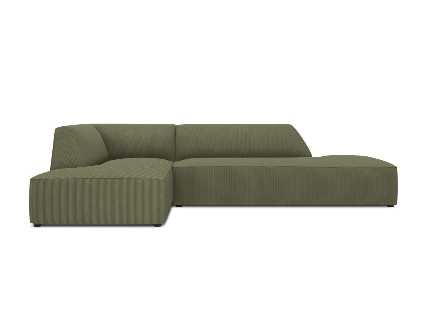 Ecksofa Cord Schwarz Ruby — Dark Grey